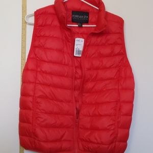 Forever 21 red vest NWT